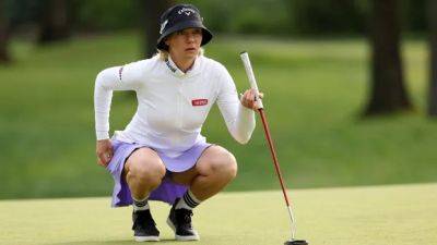 Brooke Henderson - Rose Zhang - Sagstrom, Zhang break away in Founders Cup, dashing Korda's bid for record 6th straight LPGA victory - cbc.ca - state New Jersey - Jersey