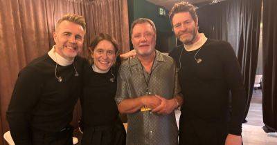 Robbie Williams - Take That reunion! Gary Barlow, Howard Donald and Mark Owen meet with band founder in Manchester - manchestereveningnews.co.uk - Britain - county Howard - Reunion - Instagram