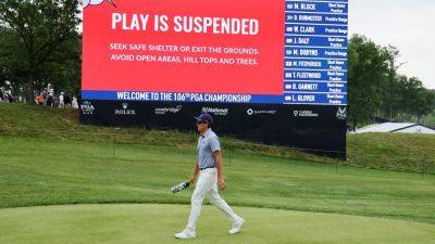 Practice rounds at PGA Championship suspended on Tuesday due to thunderstorms