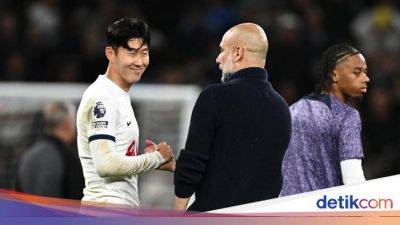 Pep Guardiola - Tottenham Hotspur - Liga Inggris - Ngomongin Apa Son Heung-min dan Guardiola? - sport.detik.com