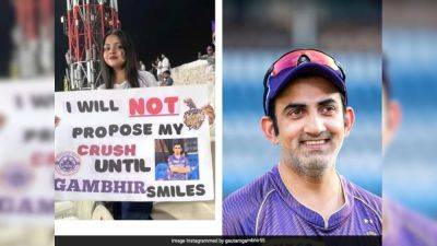 Gautam Gambhir Responds After KKR Fan Girl's Viral Plea: "Will Not Propose..."