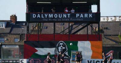 Higgins and McDonald attend Palestinian women’s team match in Dublin