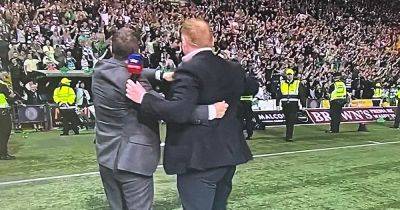 Brendan Rodgers gets Celtic fans to give Neil Lennon a rousing roar amid emotional embrace