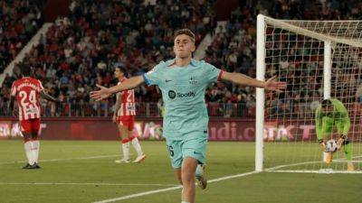 Fermin Lopez - Lopez double move Barca closer to top two finish with win over Almeria - channelnewsasia.com - Spain