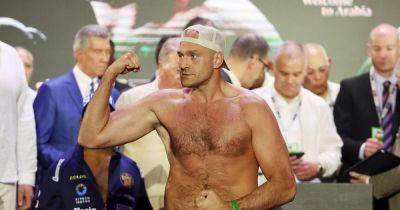 Tyson Fury weigh-in confirms lightest weight in five years before Oleksandr Usyk fight - manchestereveningnews.co.uk - Ukraine - Saudi Arabia