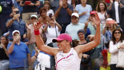 Swiatek beats Sabalenka 6-2 6-3 to win Italian Open