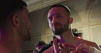 Eddie Hearn - Josh Taylor - Jack Catterall - Jack Catterall in explosive Josh Taylor face off as rivalry boils over during weigh in - dailyrecord.co.uk - Scotland - county Taylor