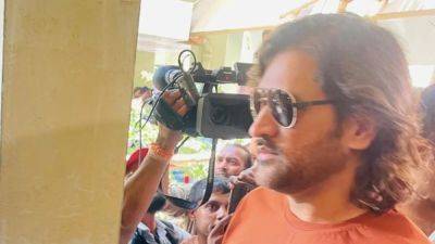 "Thala For A Reason": MS Dhoni Casts Vote In Ranchi, Video Is Viral