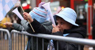 LIVE: Man City fans descend on city centre ahead of Premier League trophy parade