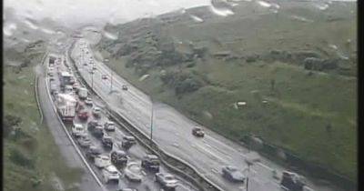 Severe delays on M62 motorway after vehicle fire