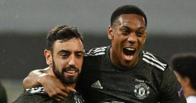 Marcus Rashford and Bruno Fernandes react to emotional Manchester United exit