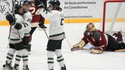Marie Philip Poulin - Fratkin's late goal rallies Boston to victory over Montreal, spot in PWHL playoffs - cbc.ca - state Minnesota