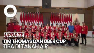 Momen Tim Thomas-Uber Cup Indonesia Tiba di Tanah Air