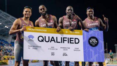 Noah Lyles - Andre De-Grasse - Weekend recap: Canadian relay teams earn Olympic spots - cbc.ca - Canada - Bahamas