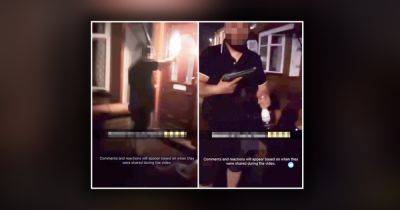 Terrifying Snapchat clip captures moment man blasts gun on Greater Manchester street