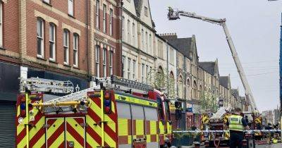 Four roads shut as fire breaks out in town - walesonline.co.uk - county Barry