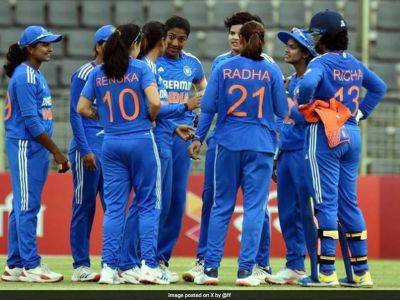 Radha Yadav - Radha Yadav, Richa Ghosh Set Up India Women's 21-Run Win, 5-0 T20I Series Sweep Over Bangladesh - sports.ndtv.com - India - Bangladesh