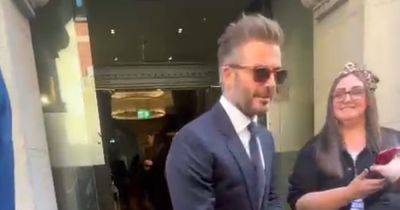 David Beckham joins red carpet for Manchester United treble documentary with Amazon