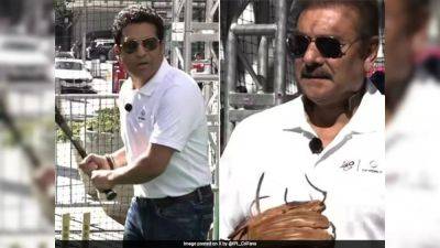 Watch: Sachin Tendulkar Tries His Hand At Baseball As Ravi Shastri Turns Pitcher