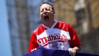 Joey Chestnut's rival says winner of Nathan's Hot Dog Eating Contest this year will have 'huge asterisk'