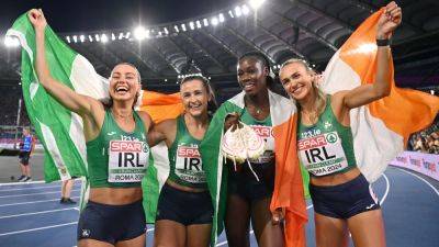 Sharlene Mawdsley - European Championships - Ireland's women claim silver and set national record in 4x400m relay at European Championships - rte.ie - Belgium - Netherlands - Italy - Poland - Ireland - Bahamas