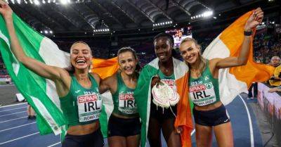 Irish Women's 4 x 400m team win silver medal at European Championships in Rome