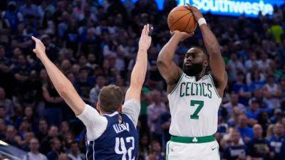 Luka Doncic - Jaylen Brown - Joe Mazzulla - Celtics hang on to defeat Mavericks in Dallas, claiming 3-0 stranglehold of NBA Finals - cbc.ca - county Dallas - county Maverick