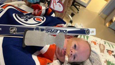 Oilers playoff run helping Sask. family through their baby's extended hospital stay - cbc.ca