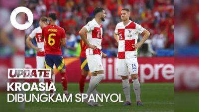 Wajah Murung Kroasia Seusai Dibantai Spanyol 0-3 - sport.detik.com