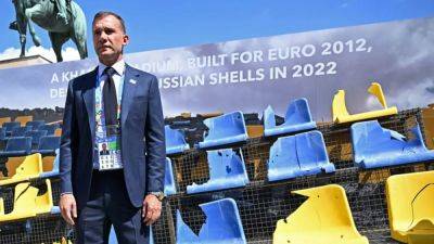 Ukraine shows shell-blasted Kharkiv stadium seats to remind Euro 2024 of war - channelnewsasia.com - Russia - Ukraine - Germany - Romania - Poland