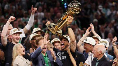 Bill Russell - Luka Doncic - Kristaps Porzingis - Jayson Tatum - Jaylen Brown - Joe Mazzulla - Boston Celtics claim record 18th NBA title - rte.ie - Los Angeles - county Dallas - county Maverick