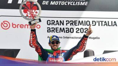 Marc Marquez - Francesco Bagnaia - Maverick Viñales - Jorge Martín - Enea Bastianini - Hasil MotoGP Italia 2024: Francesco Bagnaia Juara di Tanahnya! - sport.detik.com