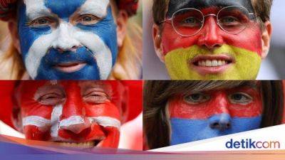 Potret Face Paint Suporter Paling Nyentrik di Euro 2024 - sport.detik.com