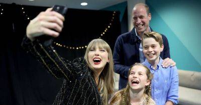 Taylor Swift poses for selfie with Prince William, George and Charlotte at sell-out Wembley show
