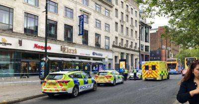 Police cordon and man rushed to hospital after ‘fight’ breaks out in Piccadilly Gardens