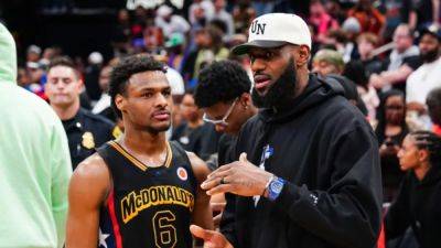 Bronny James, LeBron's teen son, picked by Lakers in NBA Draft