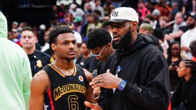 NBA draft sets LeBron James and son Bronny up to be LA Lakers team-mates