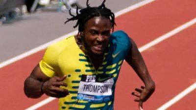 Jamaican sprinter Kishane Thompson runs 100m in 9.77 seconds