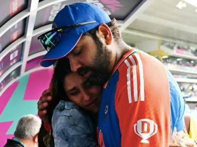 Watch: Rohit Sharma In Tears After T20 World Cup 2024 Triumph. Moment With Wife Ritika Sajdeh Viral