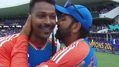 Watch: Rohit Sharma Kisses Hardik Pandya After India's Historic T20 World Cup 2024 Win. Video Viral