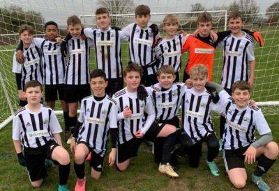 West Farleigh under-13s celebrating fourth successive promotion after storming to Maidstone Youth League Division 2 title