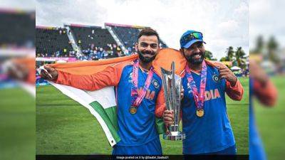 Watch: Watch: Virat Kohli, Rohit Sharma's Proud India Flag Moment With T20 World Cup Trophy In Hand