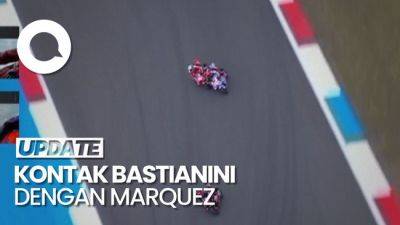 Marc Marquez - Enea Bastianini - Motogp Belanda - Momen Senggolan Bastianini dan Marquez di MotoGP Belanda - sport.detik.com