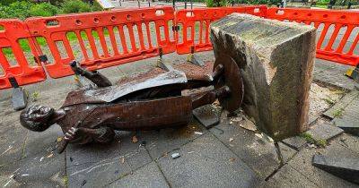 Victoria Wood statue knocked over in dramatic overnight crash - manchestereveningnews.co.uk - county Wood