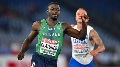 Season's best for Israel Olatunde in reaching 100m semi-finals at the European Athletics Championships