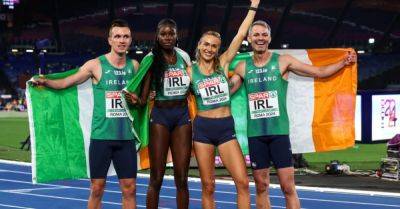 Ireland win 4x400 mixed final at European Championships