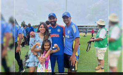 Rohit Sharma - Rahul Dravid - Gautam Gambhir - Ritika Sajdeh - Post Gautam Gambhir's Appointment, Rohit Shama's Wife Ritika Pays Ultimate Tribute To Rahul Dravid - sports.ndtv.com - India