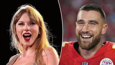 Patrick Mahomes - Travis Kelce - Taylor Swift - Travis Kelce appears to wipe away tears as Brittany Mahomes comforts him during Taylor Swift Eras Tour stop - foxnews.com - Ireland