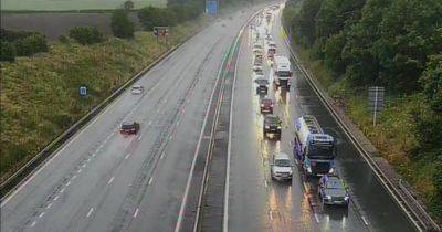 M56 LIVE updates: Traffic building with lanes shut after crash involving lorry - manchestereveningnews.co.uk