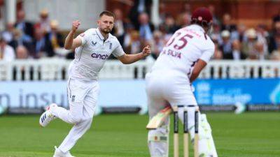 James Anderson - Zak Crawley - Shane Warne - Jayden Seales - Gus Atkinson - England 30-1 after Atkinson takes seven Windies wickets - channelnewsasia.com - Australia - Sri Lanka